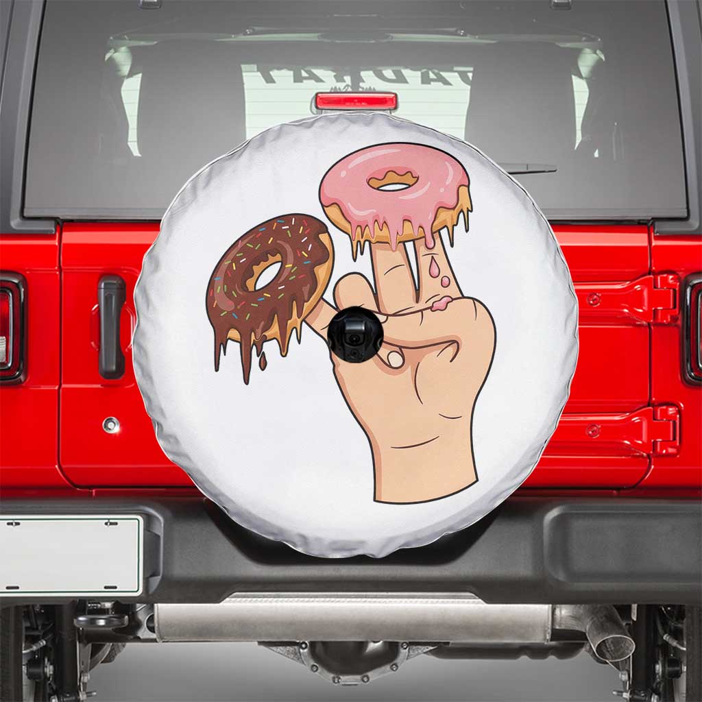 2 In The Pink 1 In The Stink Spare Tire Cover Funny Donut Adult Humor TS12 White Print Your Wear