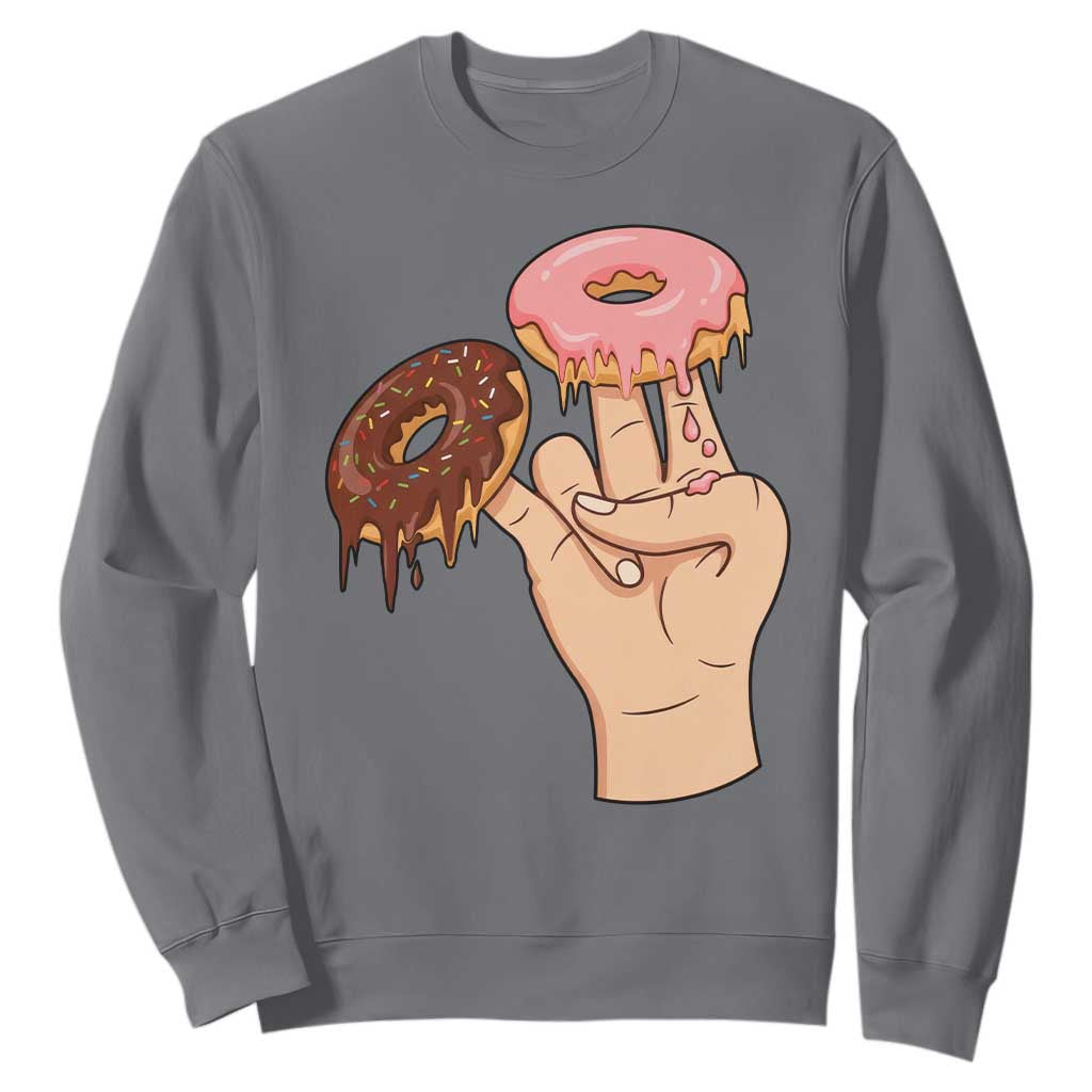2 In The Pink 1 In The Stink Sweatshirt Funny Donut Adult Humor TS12 Charcoal Print Your Wear