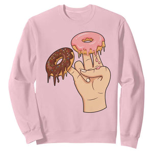 2 In The Pink 1 In The Stink Sweatshirt Funny Donut Adult Humor TS12 Light Pink Print Your Wear