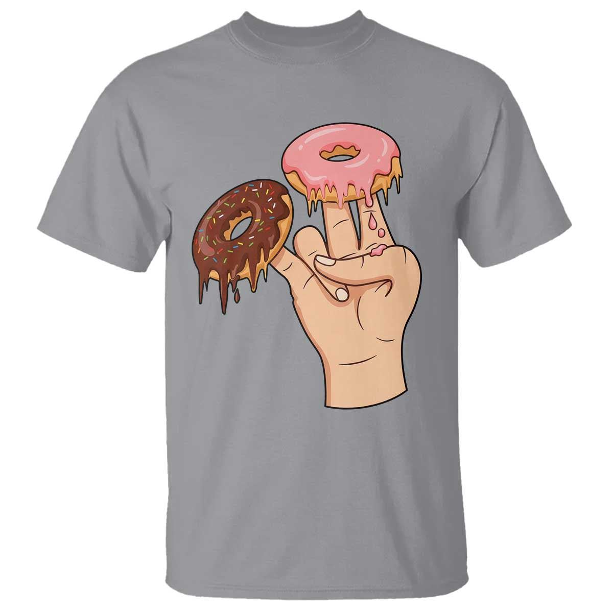 2 In The Pink 1 In The Stink T Shirt Funny Donut Adult Humor TS12 Sport Gray Print Your Wear