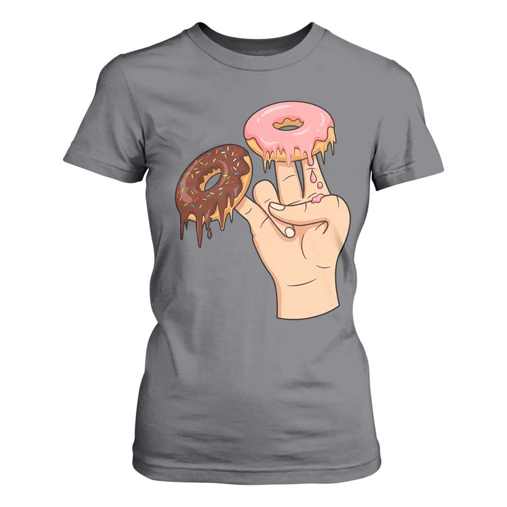 2 In The Pink 1 In The Stink T Shirt For Women Funny Donut Adult Humor TS12 Charcoal Print Your Wear