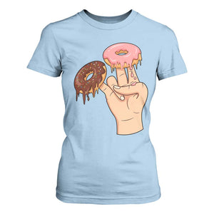 2 In The Pink 1 In The Stink T Shirt For Women Funny Donut Adult Humor TS12 Light Blue Print Your Wear