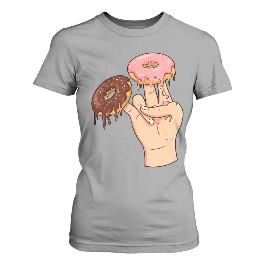 2 In The Pink 1 In The Stink T Shirt For Women Funny Donut Adult Humor TS12 Sport Gray Print Your Wear