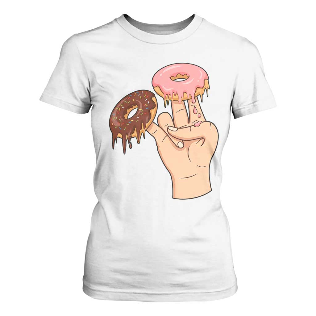 2 In The Pink 1 In The Stink T Shirt For Women Funny Donut Adult Humor TS12 White Print Your Wear