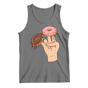 2 In The Pink 1 In The Stink Tank Top Funny Donut Adult Humor TS12 Black Heather Print Your Wear