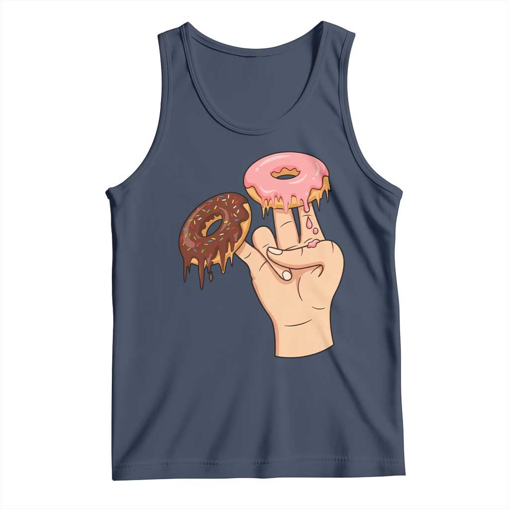 2 In The Pink 1 In The Stink Tank Top Funny Donut Adult Humor TS12 Navy Print Your Wear