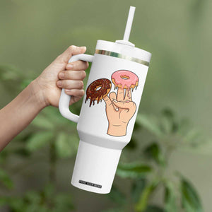 2 In The Pink 1 In The Stink Tumbler With Handle Funny Donut Adult Humor TS12 Print Your Wear