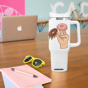 2 In The Pink 1 In The Stink Tumbler With Handle Funny Donut Adult Humor TS12 Print Your Wear