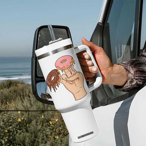 2 In The Pink 1 In The Stink Tumbler With Handle Funny Donut Adult Humor TS12 Print Your Wear