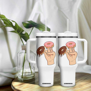 2 In The Pink 1 In The Stink Tumbler With Handle Funny Donut Adult Humor TS12 Print Your Wear