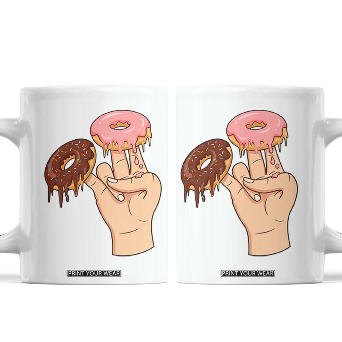 2 In The Pink 1 In The Stink Coffee Mug Funny Donut Adult Humor TS12 White Print Your Wear