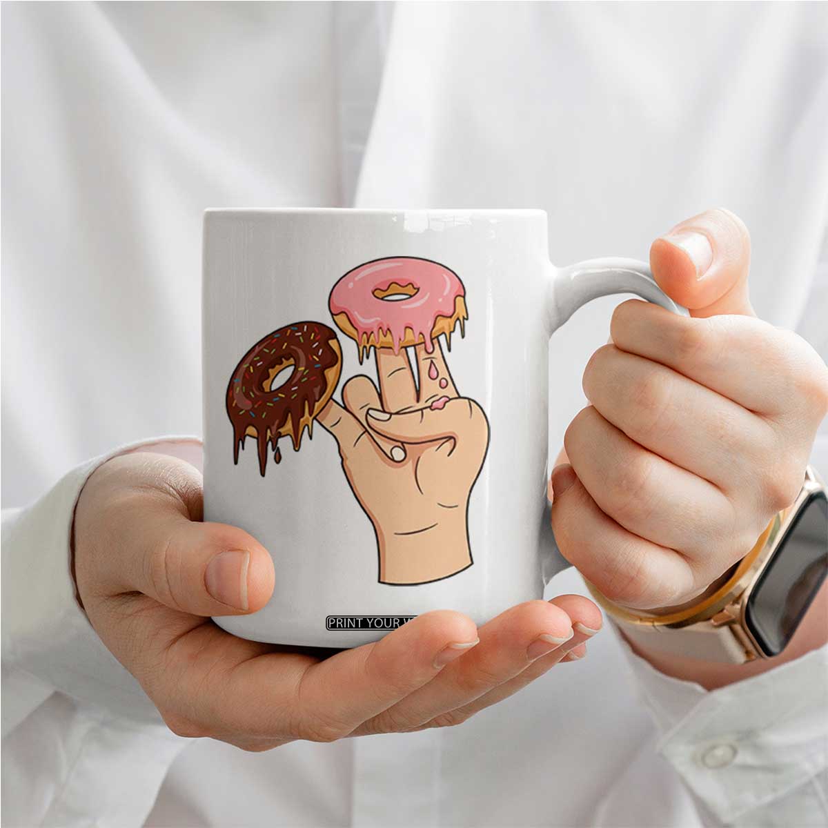 2 In The Pink 1 In The Stink Coffee Mug Funny Donut Adult Humor TS12 Print Your Wear
