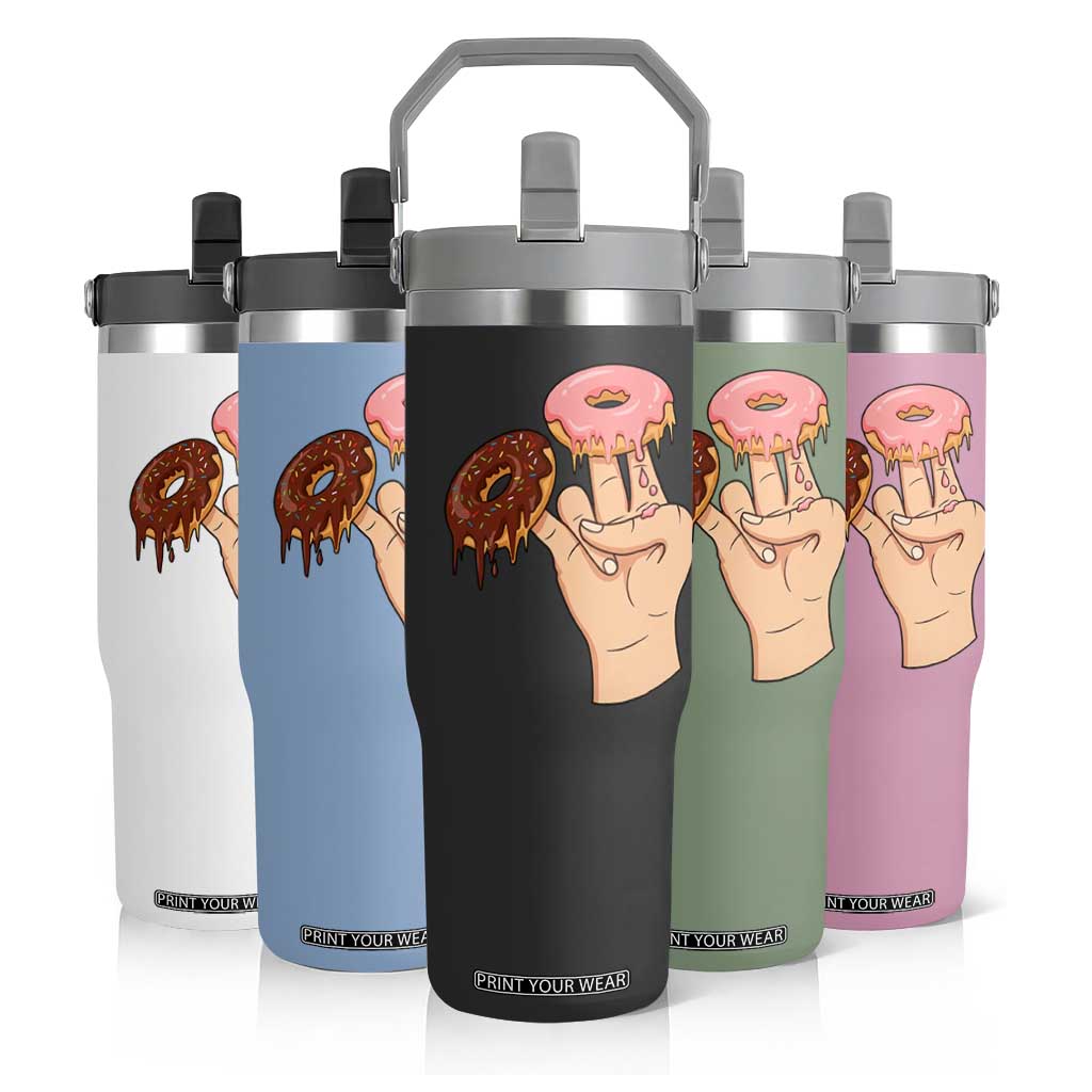 2 In The Pink 1 In The Stink Flip Straw Tumbler Funny Donut Adult Humor TS12 Print Your Wear