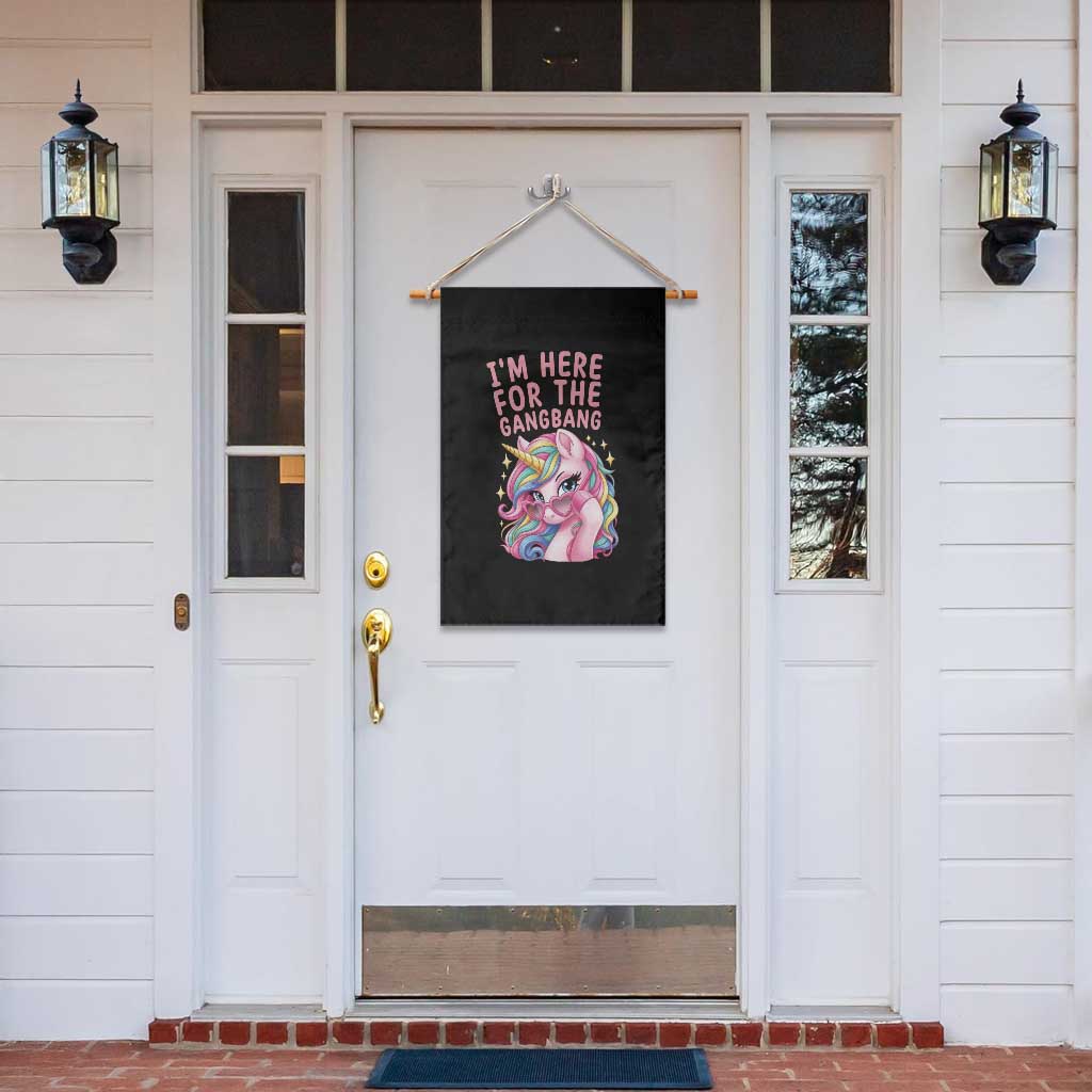 Funny Adult Humor Garden Flag I Am Here For The Gangb*ng TS12 Print Your Wear