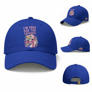 Funny Adult Humor Baseball Cap I Am Here For The Gangb*ng TS12 Baseball Cap Universal Fit Royal Blue Print Your Wear