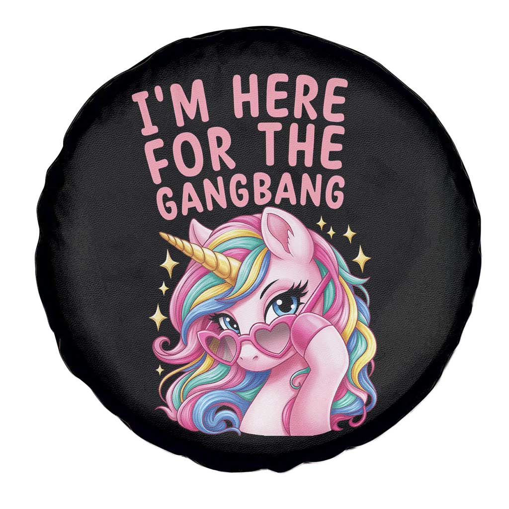 Funny Adult Humor Spare Tire Cover I Am Here For The Gangb*ng TS12 Print Your Wear