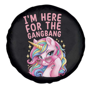 Funny Adult Humor Spare Tire Cover I Am Here For The Gangb*ng TS12 Print Your Wear