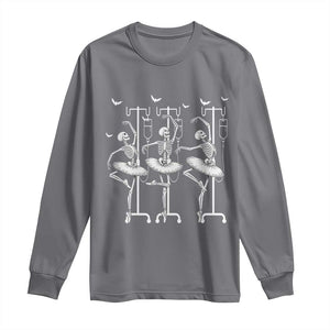 Emergency Room RN Nurse Halloween Long Sleeve Shirt Dancing Skeleton TS12 Charcoal Print Your Wear