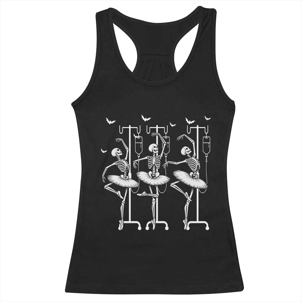 Emergency Room RN Nurse Halloween Racerback Tank Top Dancing Skeleton TS12 Black Print Your Wear