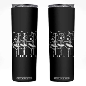 Emergency Room RN Nurse Halloween Skinny Tumbler Dancing Skeleton TS12 Black Print Your Wear