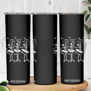 Emergency Room RN Nurse Halloween Skinny Tumbler Dancing Skeleton TS12 Print Your Wear