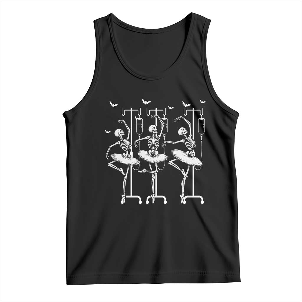 Emergency Room RN Nurse Halloween Tank Top Dancing Skeleton TS12 Black Print Your Wear