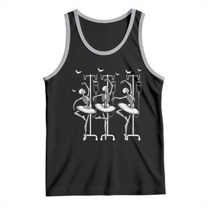 Emergency Room RN Nurse Halloween Tank Top Dancing Skeleton TS12 Black Athletic Heather Print Your Wear