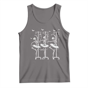 Emergency Room RN Nurse Halloween Tank Top Dancing Skeleton TS12 Deep Heather Print Your Wear