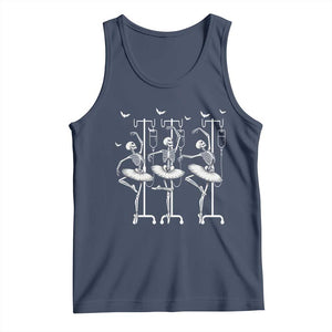 Emergency Room RN Nurse Halloween Tank Top Dancing Skeleton TS12 Navy Print Your Wear
