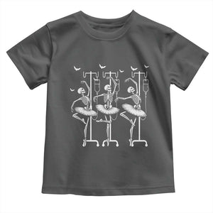 Emergency Room RN Nurse Halloween Toddler T Shirt Dancing Skeleton TS12 Dark Heather Print Your Wear