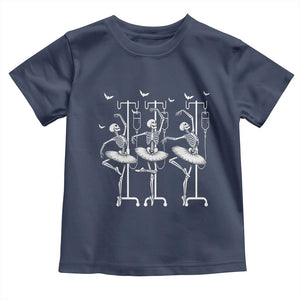 Emergency Room RN Nurse Halloween Toddler T Shirt Dancing Skeleton TS12 Navy Print Your Wear