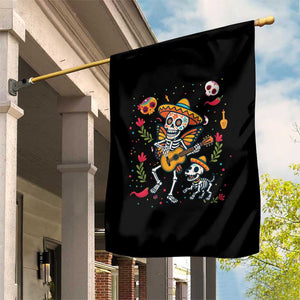Day Of The Dead Skeleton Garden Flag Playing Guitar With Dog Mexican Festival TS12 Print Your Wear