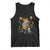 Day of the Dead Skeleton Tank Top Playing Guitar With Dog Mexican Festival TS12 Black Print Your Wear