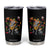 Day Of The Dead Skeleton Tumbler Cup Playing Guitar With Dog Mexican Festival TS12 Black Print Your Wear