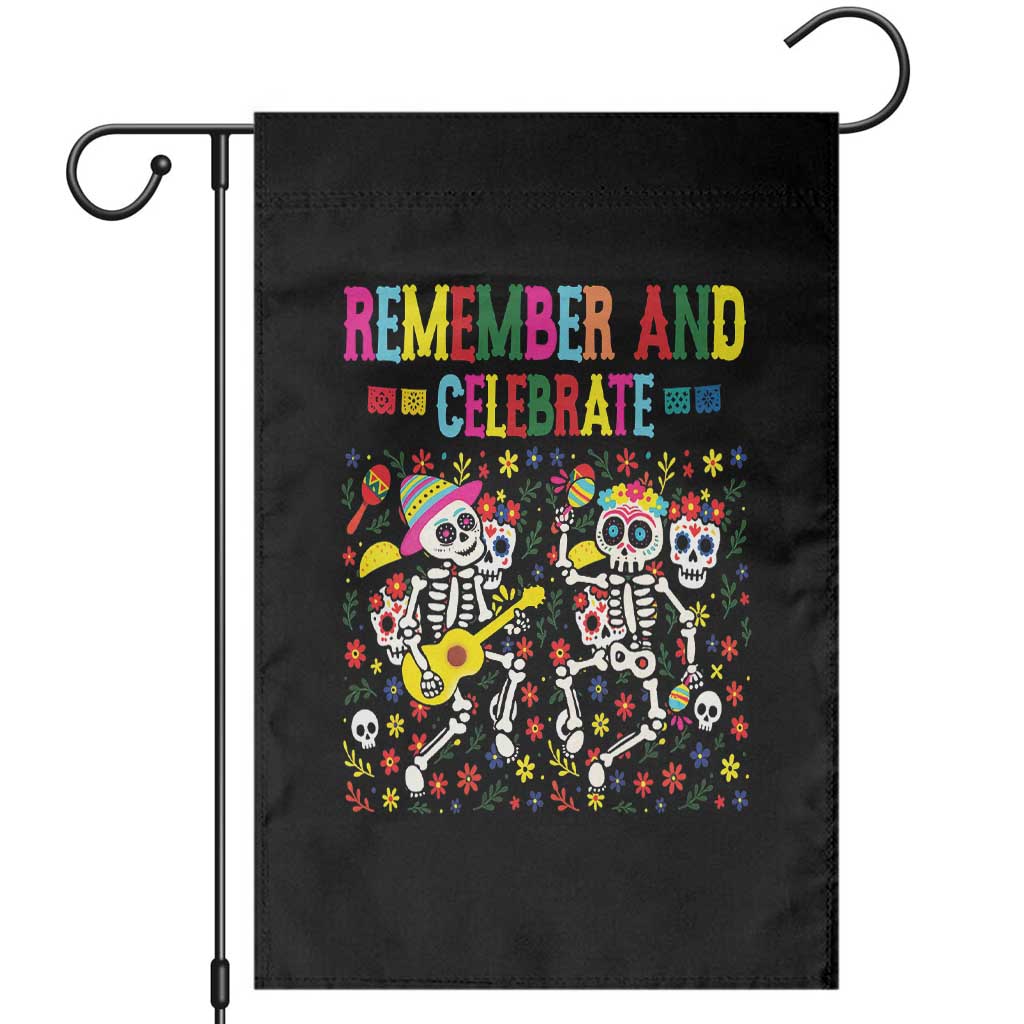 Dia De Los Muertos Skeleton Garden Flag Remember And Celebrate Mexican Festival TS12 Black Print Your Wear
