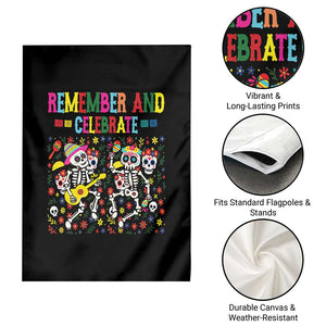 Dia De Los Muertos Skeleton Garden Flag Remember And Celebrate Mexican Festival TS12 Print Your Wear