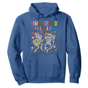 Dia De Los Muertos Skeleton Hoodie Remember And Celebrate Mexican Festival TS12 Royal Blue Print Your Wear