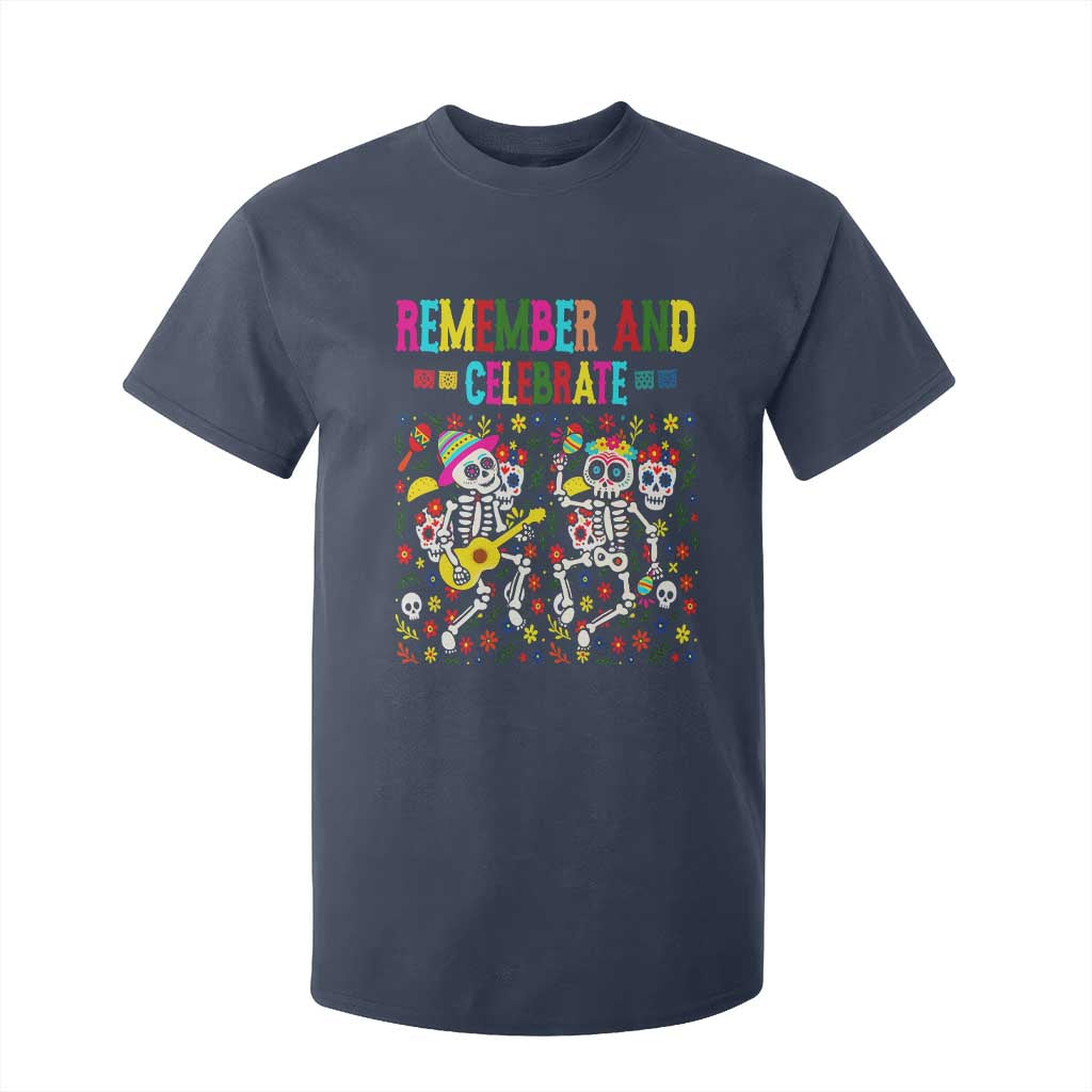 Dia De Los Muertos Skeleton T Shirt For Kid Remember And Celebrate Mexican Festival TS12 Navy Print Your Wear