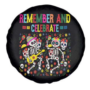 Dia De Los Muertos Skeleton Spare Tire Cover Remember And Celebrate Mexican Festival TS12 Print Your Wear