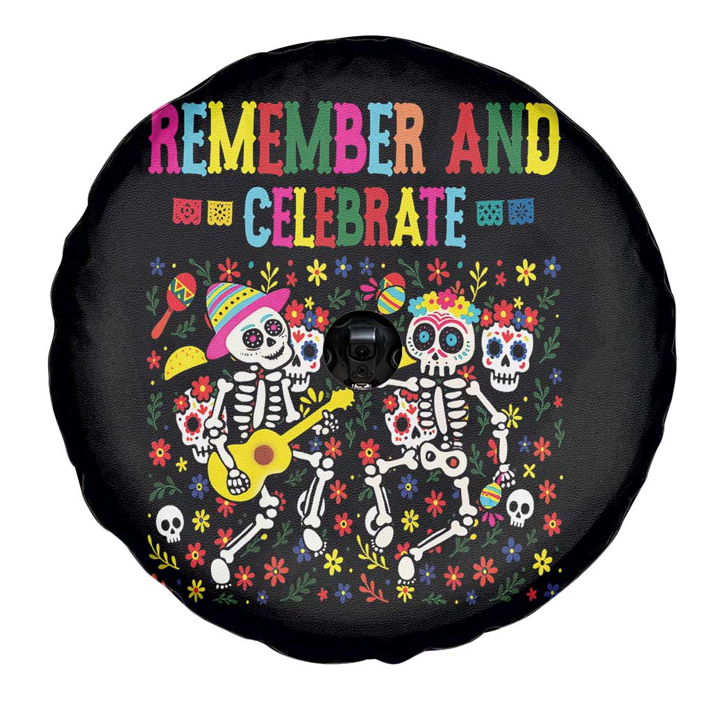 Dia De Los Muertos Skeleton Spare Tire Cover Remember And Celebrate Mexican Festival TS12 Print Your Wear