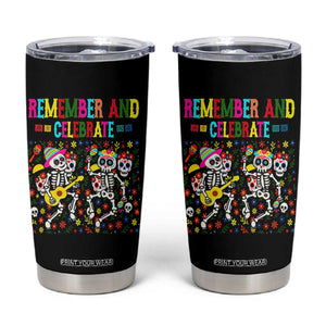 Dia De Los Muertos Skeleton Tumbler Cup Remember And Celebrate Mexican Festival TS12 Black Print Your Wear