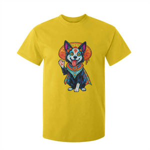 Dia De Los Muertos Border Collie T Shirt For Kid Sugar Skull Dog Day Of The Dead Gift TS12 Daisy Print Your Wear