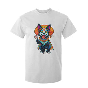Dia De Los Muertos Border Collie T Shirt For Kid Sugar Skull Dog Day Of The Dead Gift TS12 White Print Your Wear