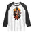 Day Of The Dead Latina Raglan Shirt Cute Girl With Skeleton Kitten Floral Skull TS12 White Black Print Your Wear