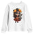 Day Of The Dead Latina Youth Sweatshirt Cute Girl With Skeleton Kitten Floral Skull TS12 White Print Your Wear