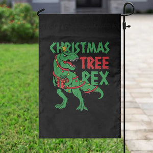 Christmas Dinosaur Garden Flag Funny Tree Rex Xmas Light TS12 Print Your Wear