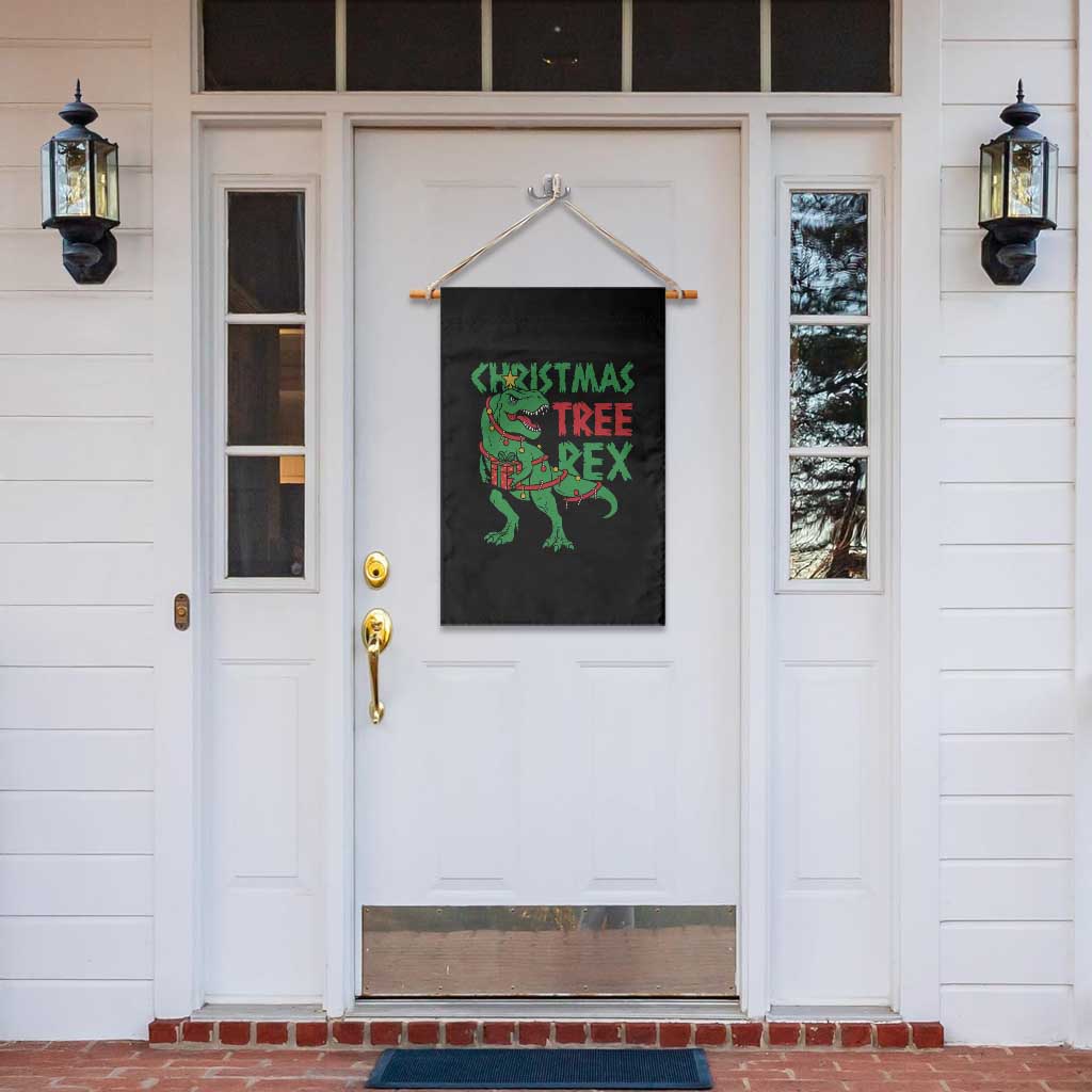 Christmas Dinosaur Garden Flag Funny Tree Rex Xmas Light TS12 Print Your Wear