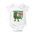 Christmas Dinosaur Baby Onesie Funny Tree Rex Xmas Light TS12 White Print Your Wear
