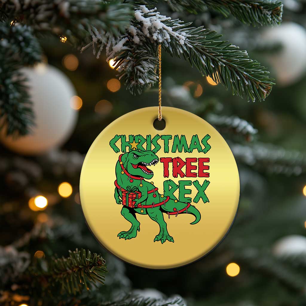Xmas Dinosaur Christmas Ornament Funny Tree Rex Xmas Light TS12 Print Your Wear
