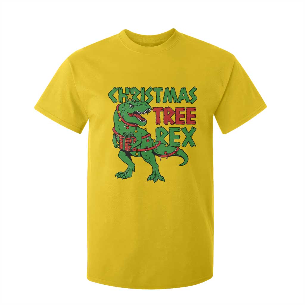 Christmas Dinosaur T Shirt For Kid Funny Tree Rex Xmas Light TS12 Daisy Print Your Wear